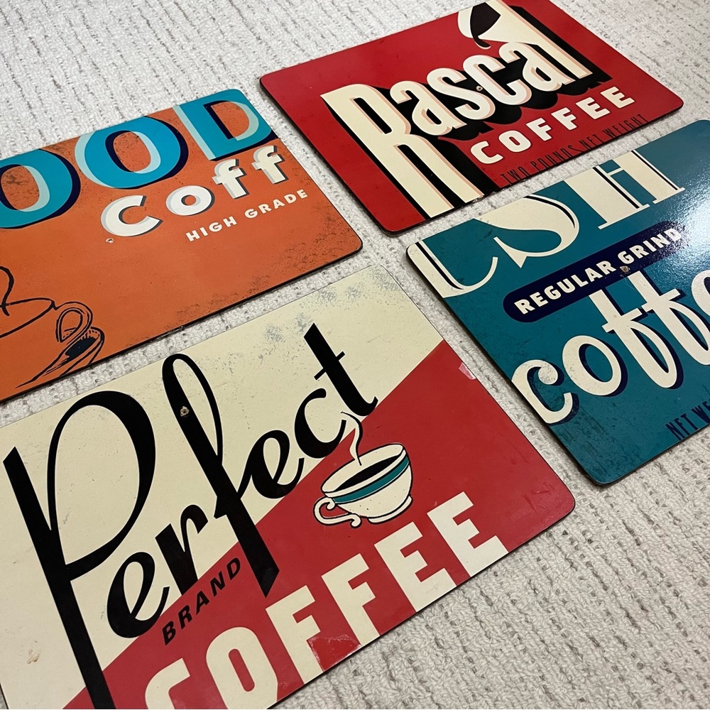 Vintage coffee lover wooden signs